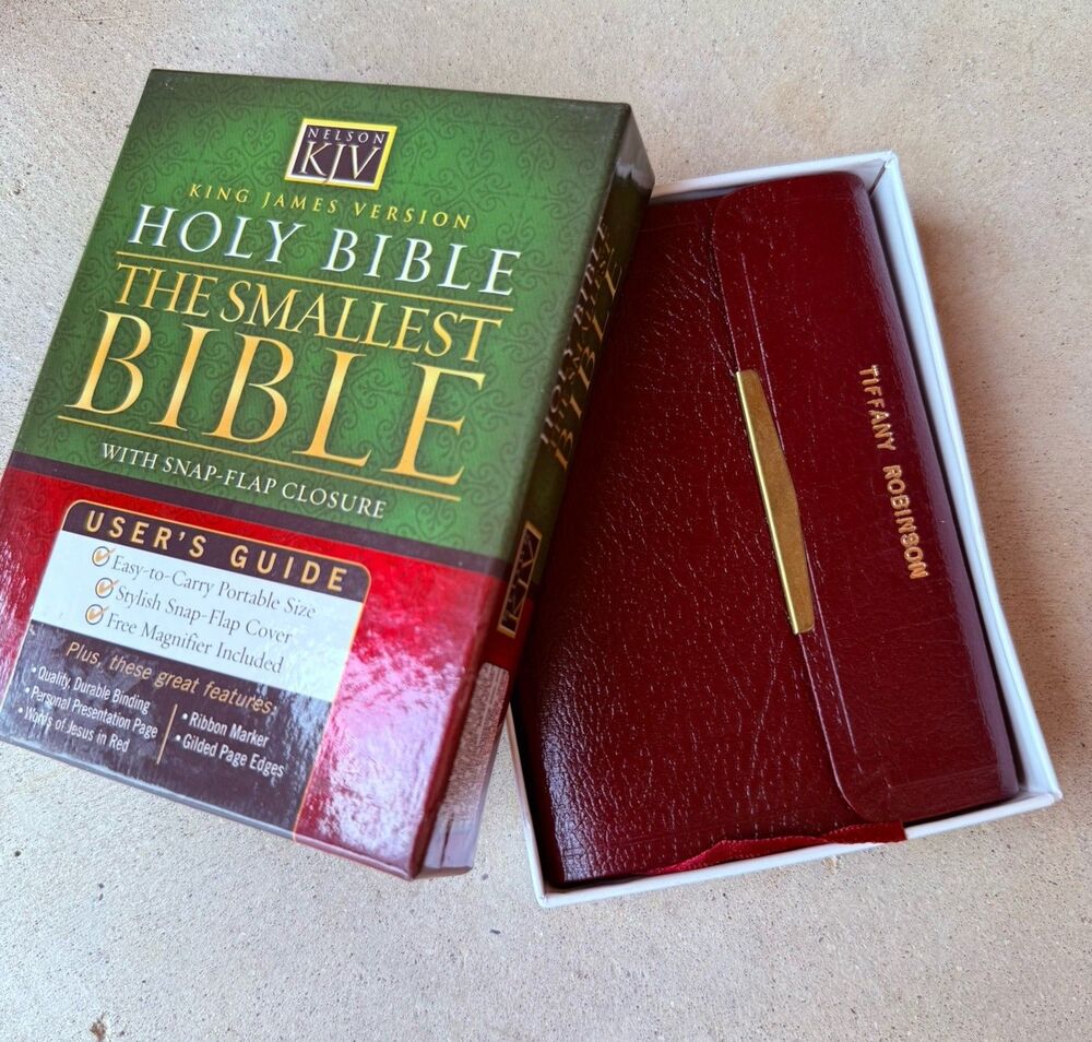 Nelson KJV Smallest Bible 1970 Compact Burgundy Bonded Leather Boxed READ